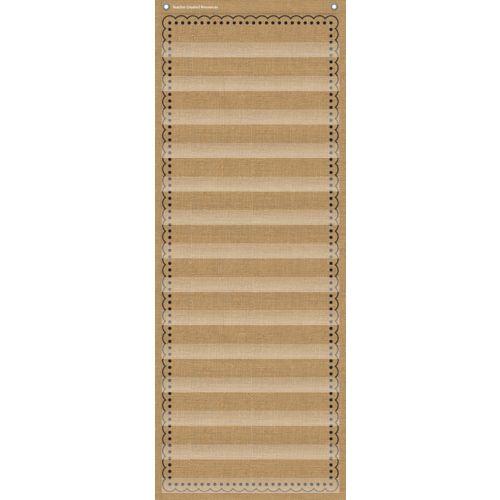 Burlap 14 Pocket Chart