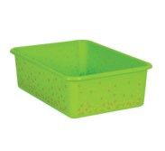Lime Confetti Large Plastic Storage Bin
