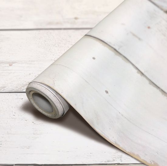 White Shiplap Peel and Stick Decorative Paper