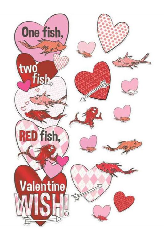 Dr. Seuss One Fish Two Fish Valentine&#39;s All-in-One Door Decor