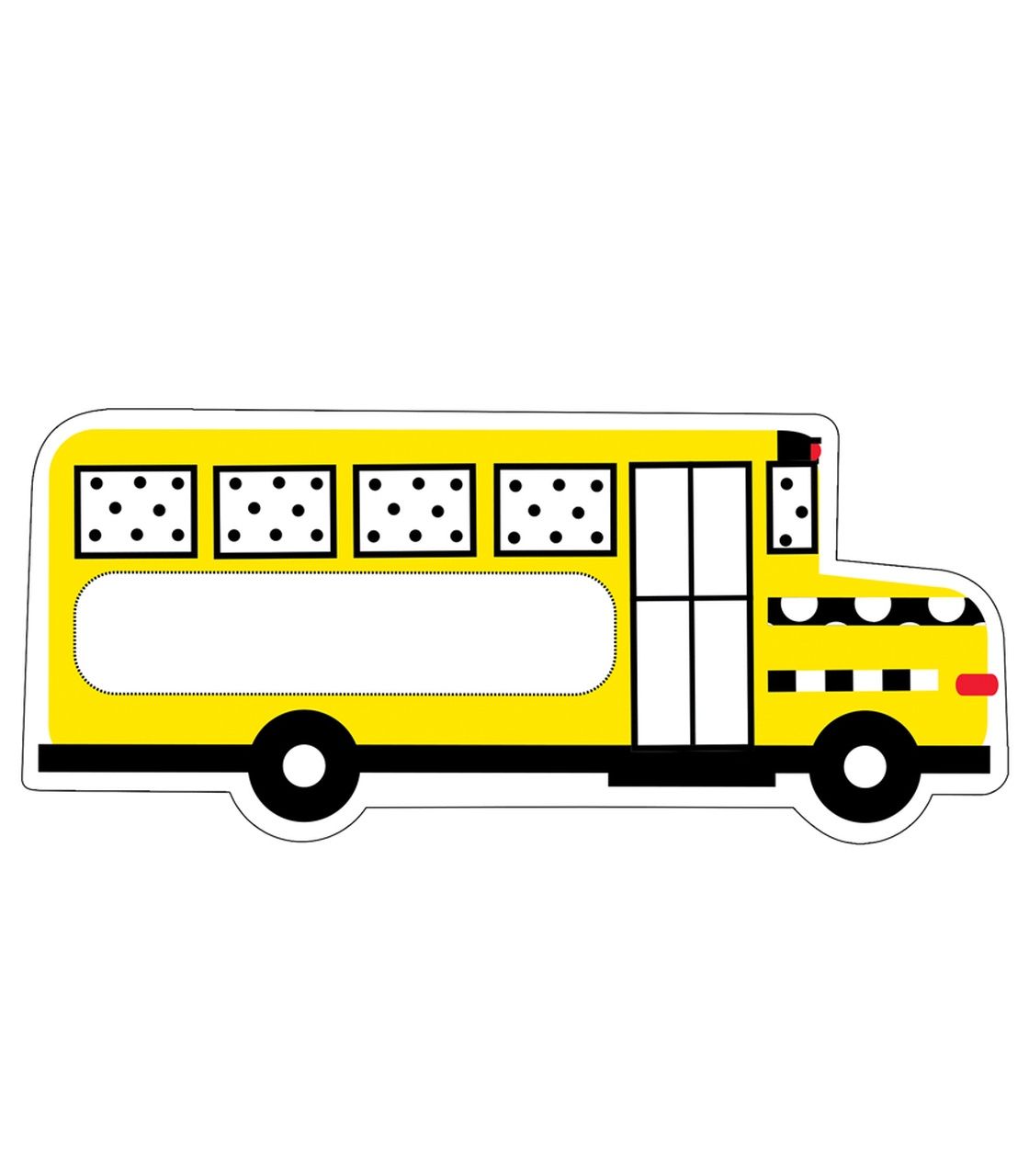 Black, White &amp;amp; Stylish Brights School Bus Cut-Outs