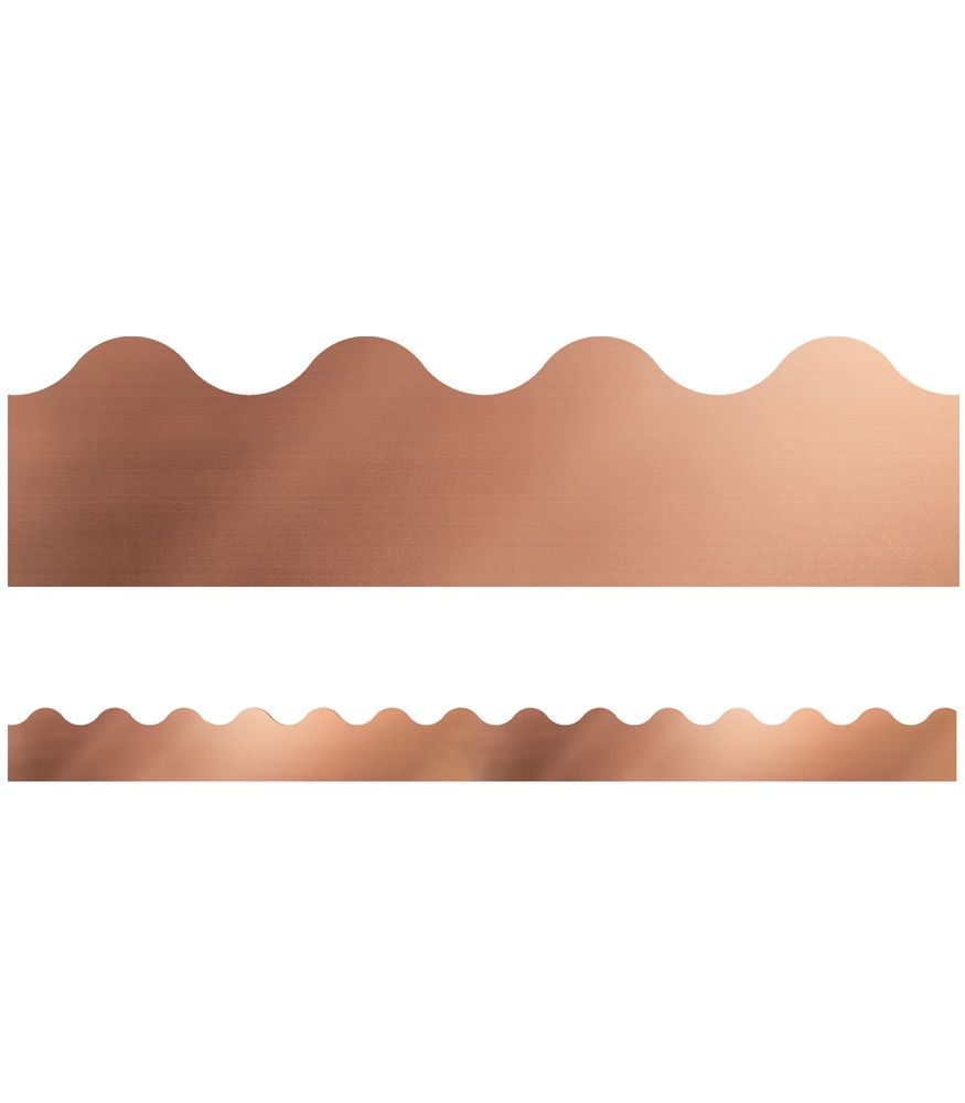 Rose Gold Foil Scalloped Borders