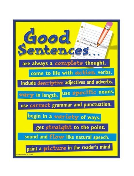 Good Sentences Chart