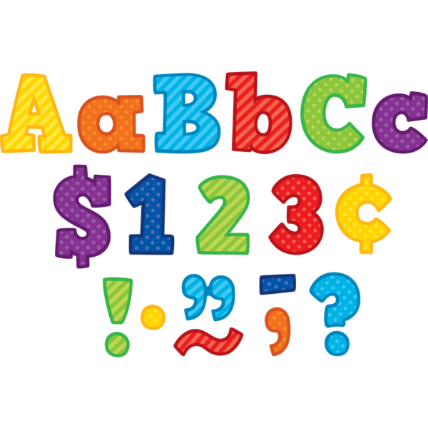 Playful Patterns Bold Block 4&quot; Letters Combo Pack