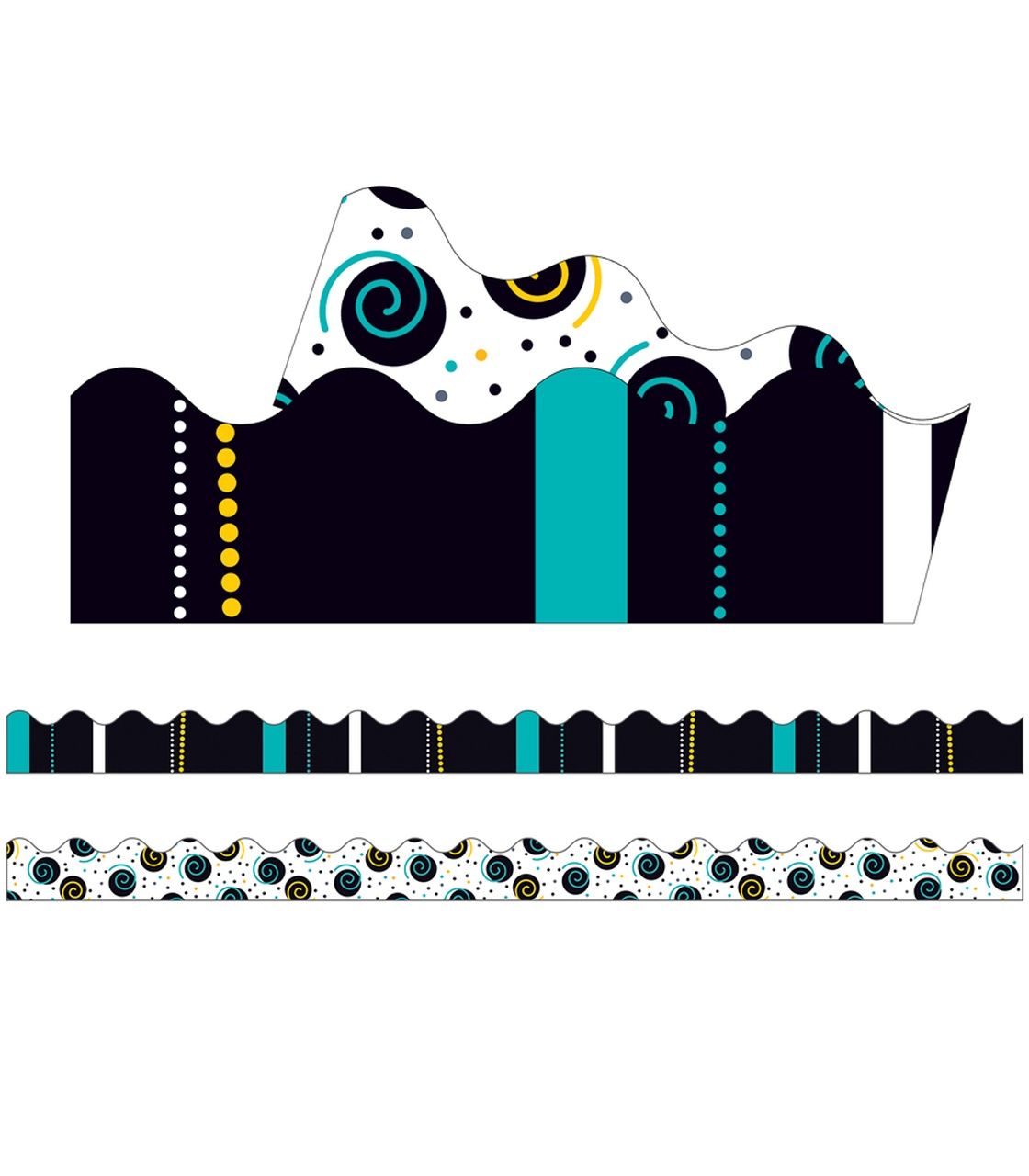 Black &amp;amp; White &amp;amp; Bold Scalloped Borders