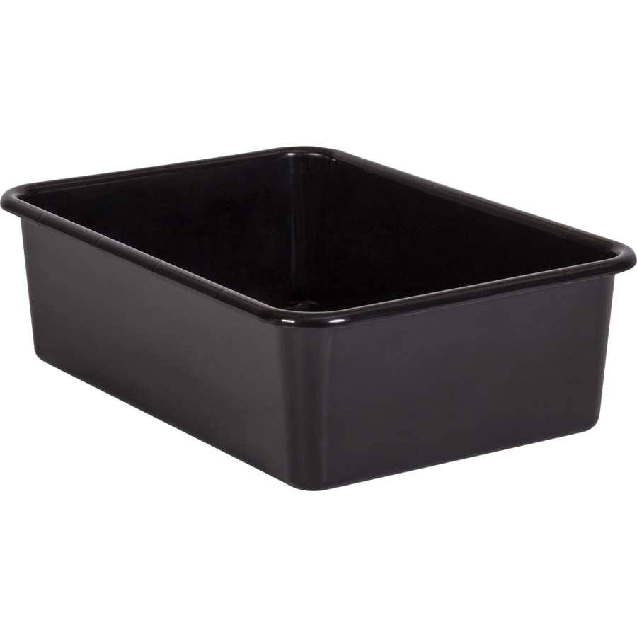 Black Large Plastic Storage Bin