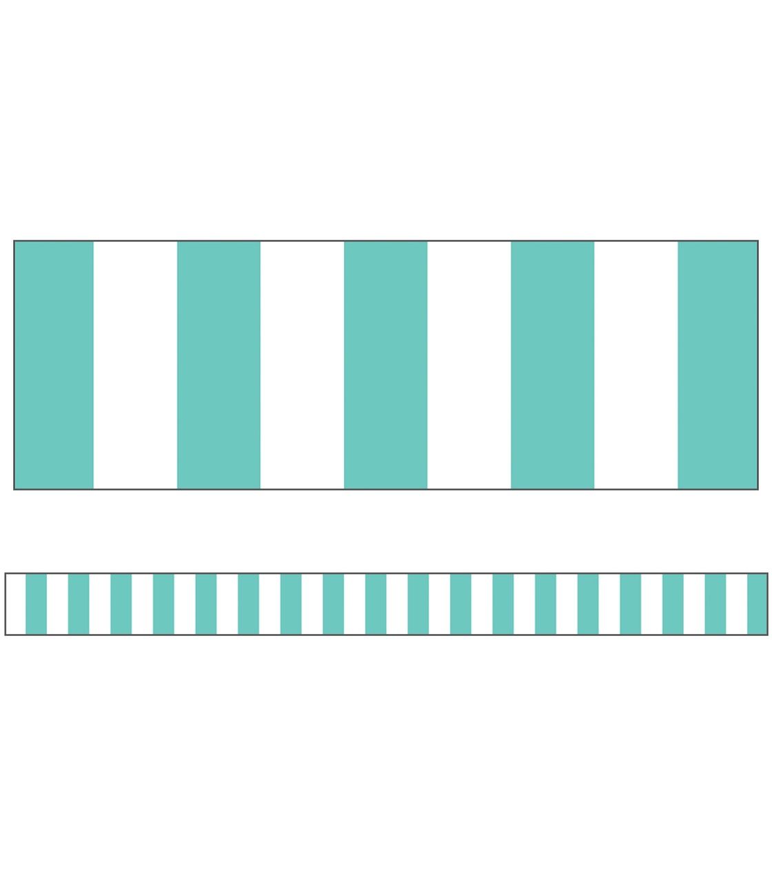 Simply Stylish Turquoise Stripe Straight Borders
