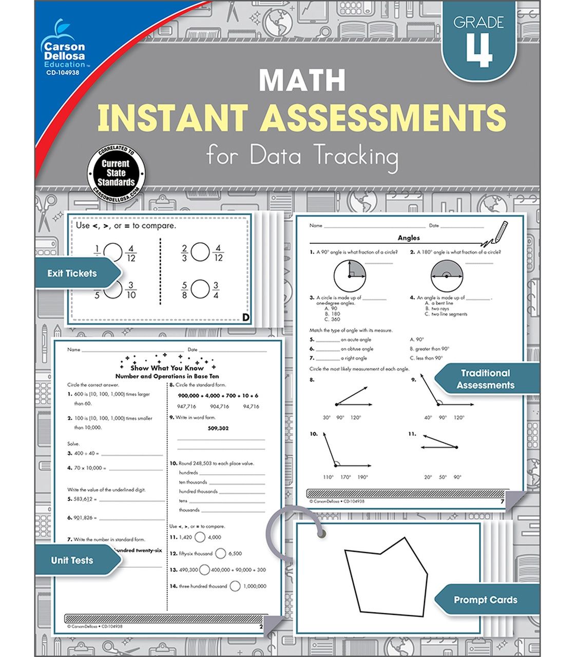 GR 4 Math Instant Assessments/Data Tracking Resource Book