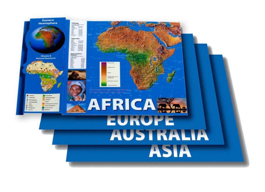 Eastern Hemisphere Maps Chart Set Grade 5-8