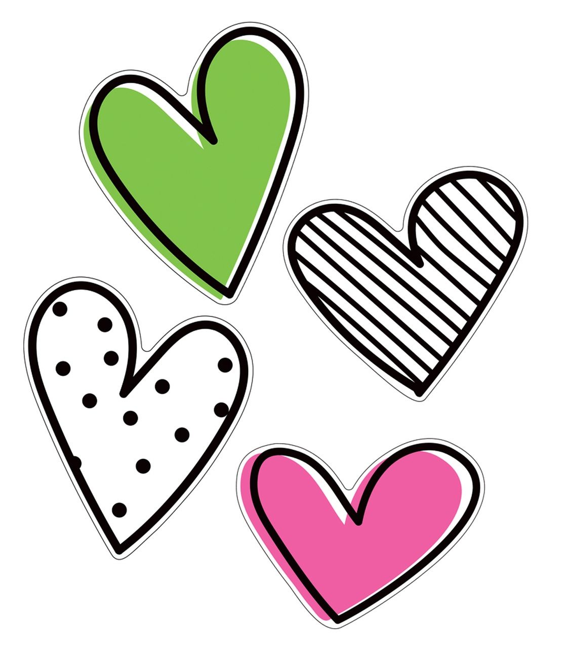 Kind Vibes Jumbo Doodle Hearts Cut Outs