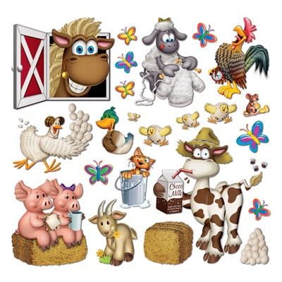 Farm Animals Props Insta-Theme Backdrop