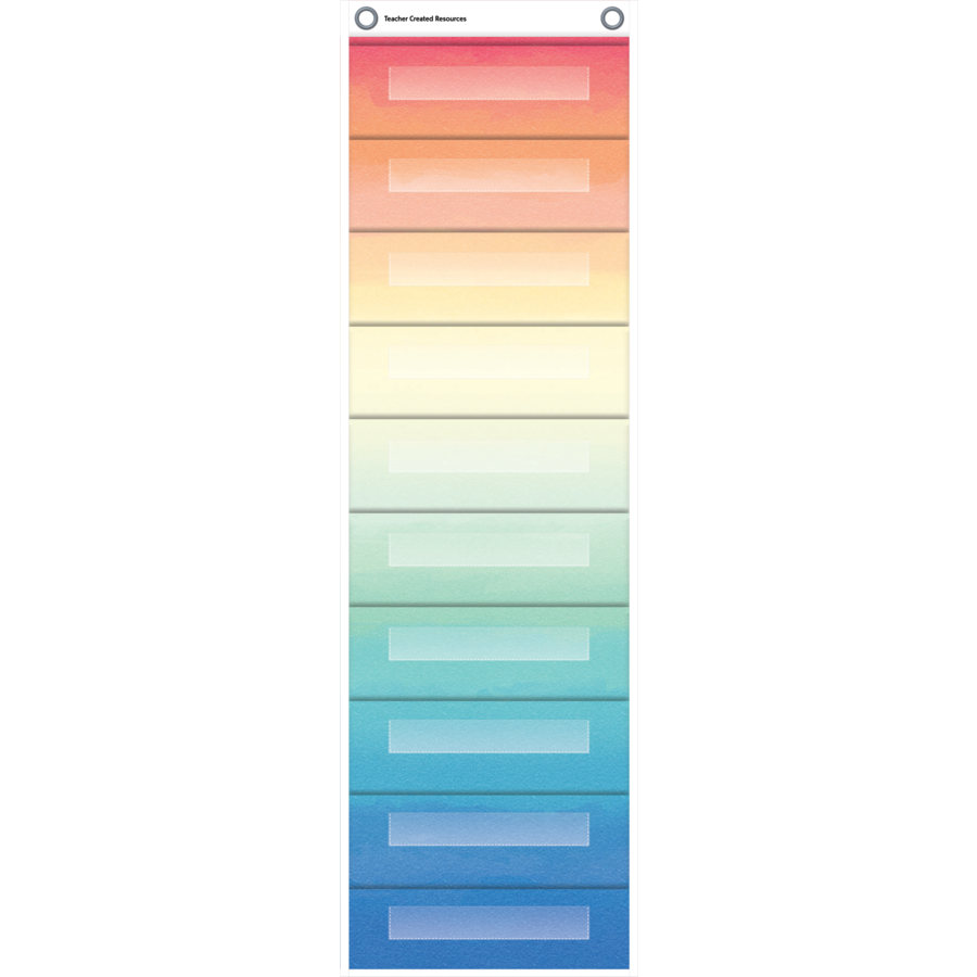 Pocket Chart Watercolor 10 Pocket File Storage
