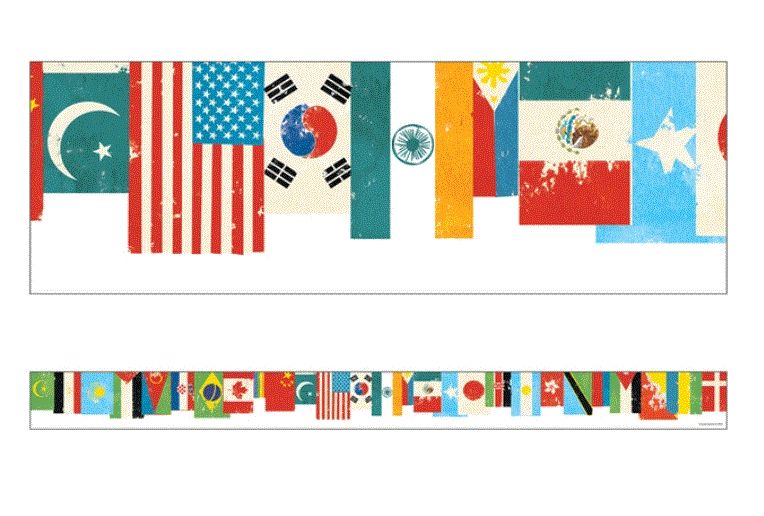 All Are Welcome Flags Border