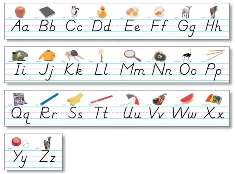 Alphabet Line Modern Manuscript