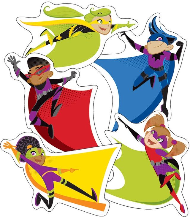 Super Power Kids Cut Outs