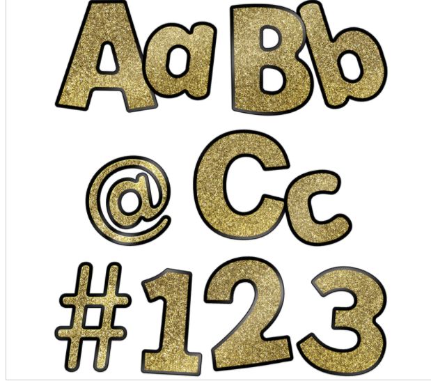 EZ Gold Glitter Letter Combo Pack