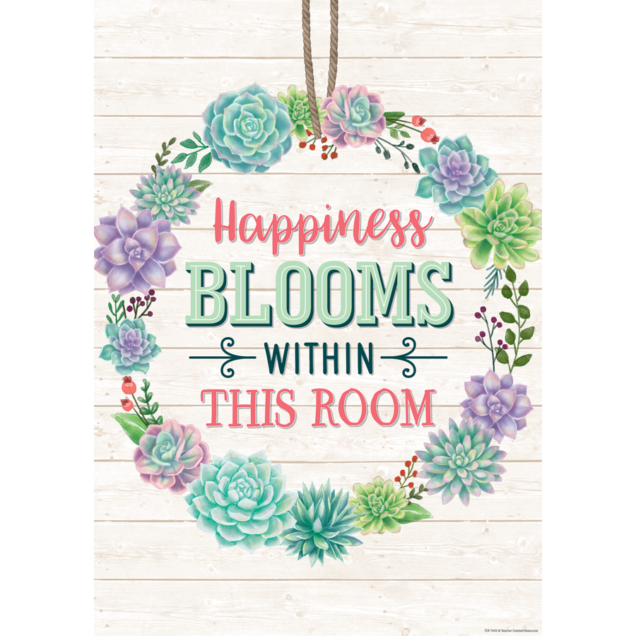Poster Happiness Blooms Within