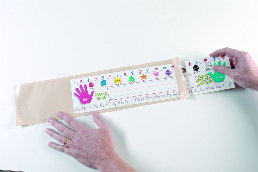 Large Clear Adhesive Nameplate Pockets 4.75&quot;x19&quot;