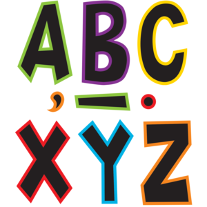 Electric Brights 7&quot; Fun Font Letters