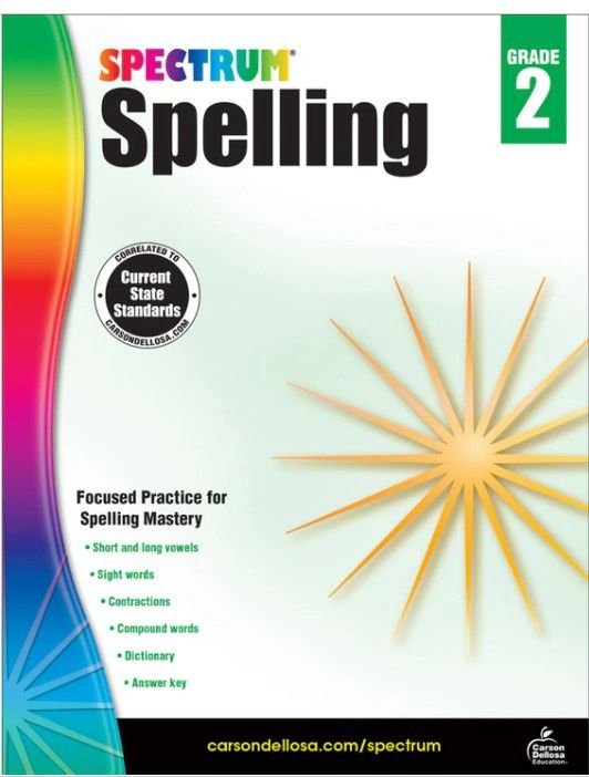 Spectrum Spelling Workbook Grade 2