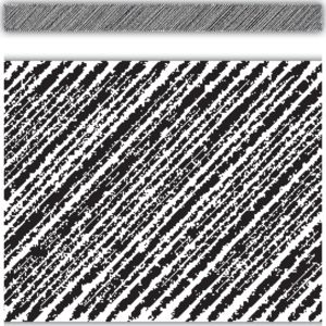 Black Scribble Straight Border Trim