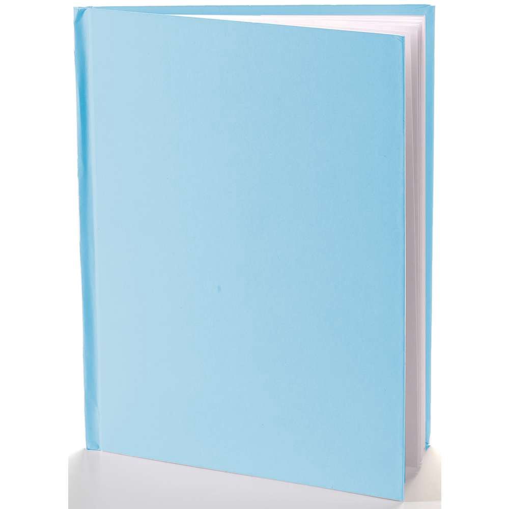 Blue Hardcover 6x8 Blank Book Portrait