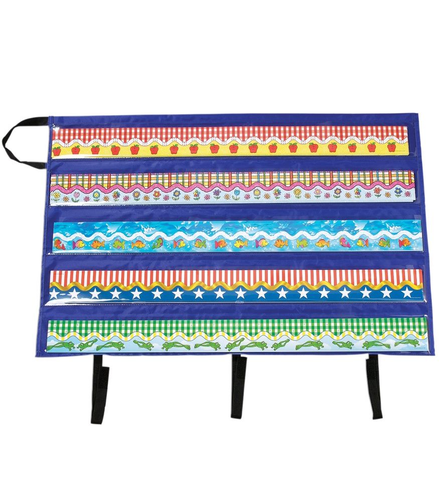 BLUE Border Pocket Chart Storage