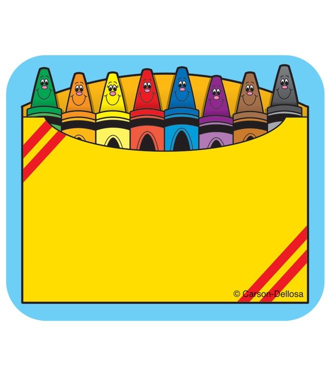 9412 Crayon Box Name Tags