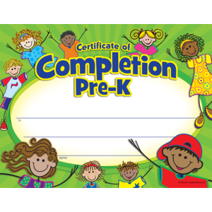Pre-K Certificate of Completion (50 sheets)
