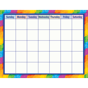 Rainbow Calendar Chart