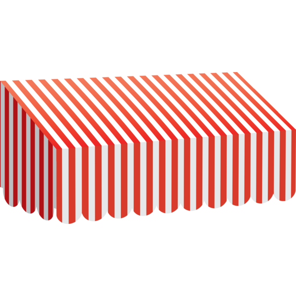 Red &amp;amp; White Stripes Awning