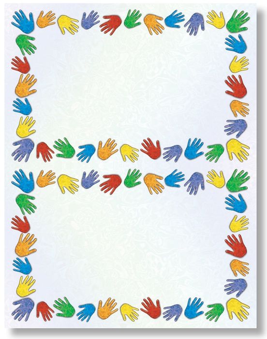 Handprints 2 Up Printer Paper