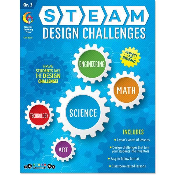 8210 STEAM Design Challenges Resource Book, Gr. 3