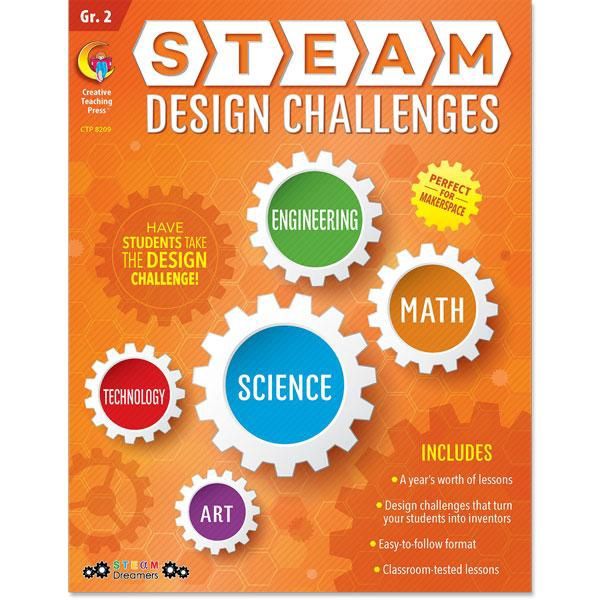 8209 STEAM Design Challenges Resource Book, Gr. 2