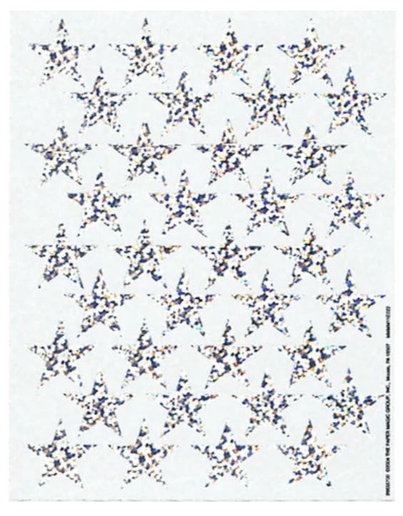 Silver Stars Sparkle Stickers