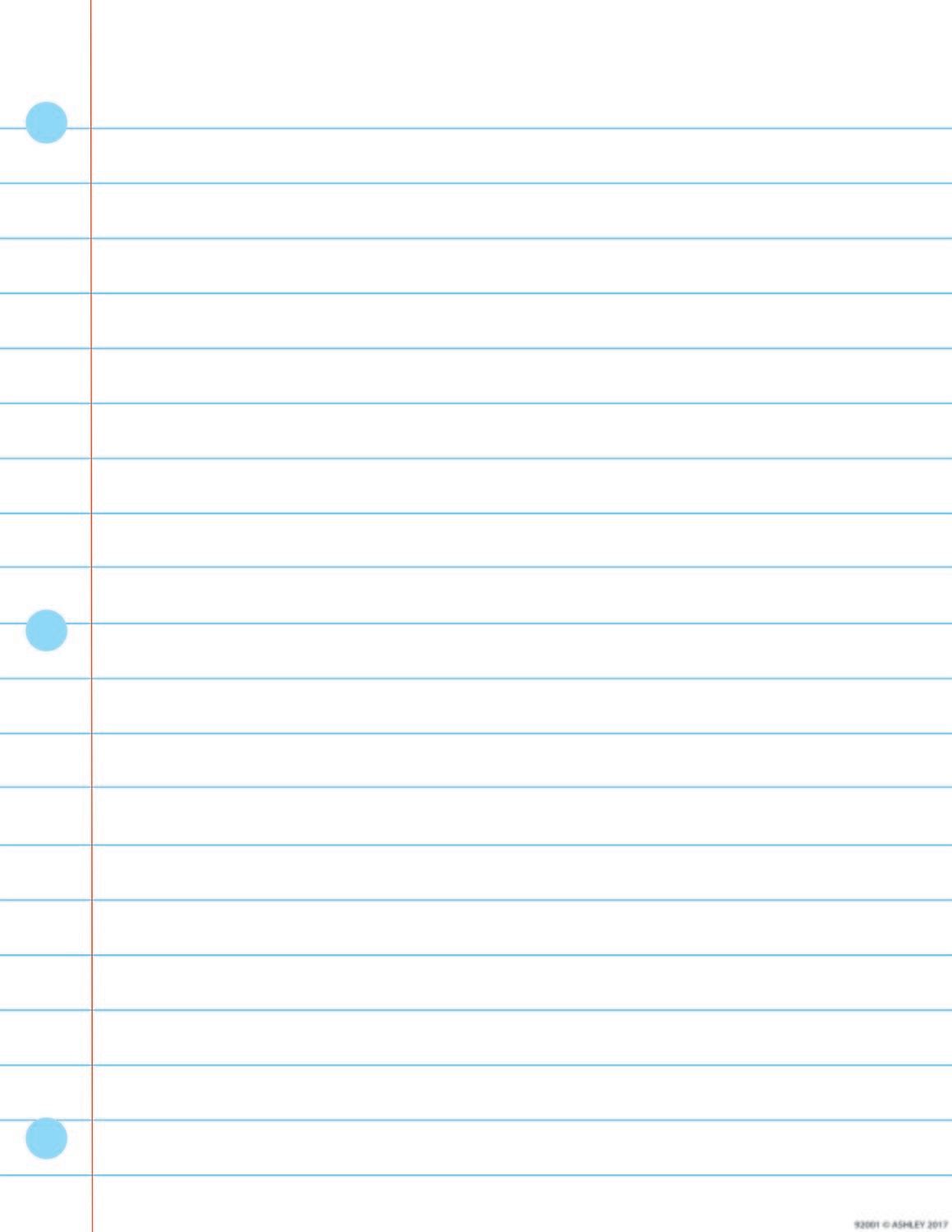 17x22 Notebook Paper Poly Chart