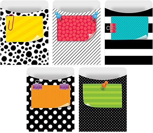 7245 Bold and Bright Library Pockets‚ÄîStandard