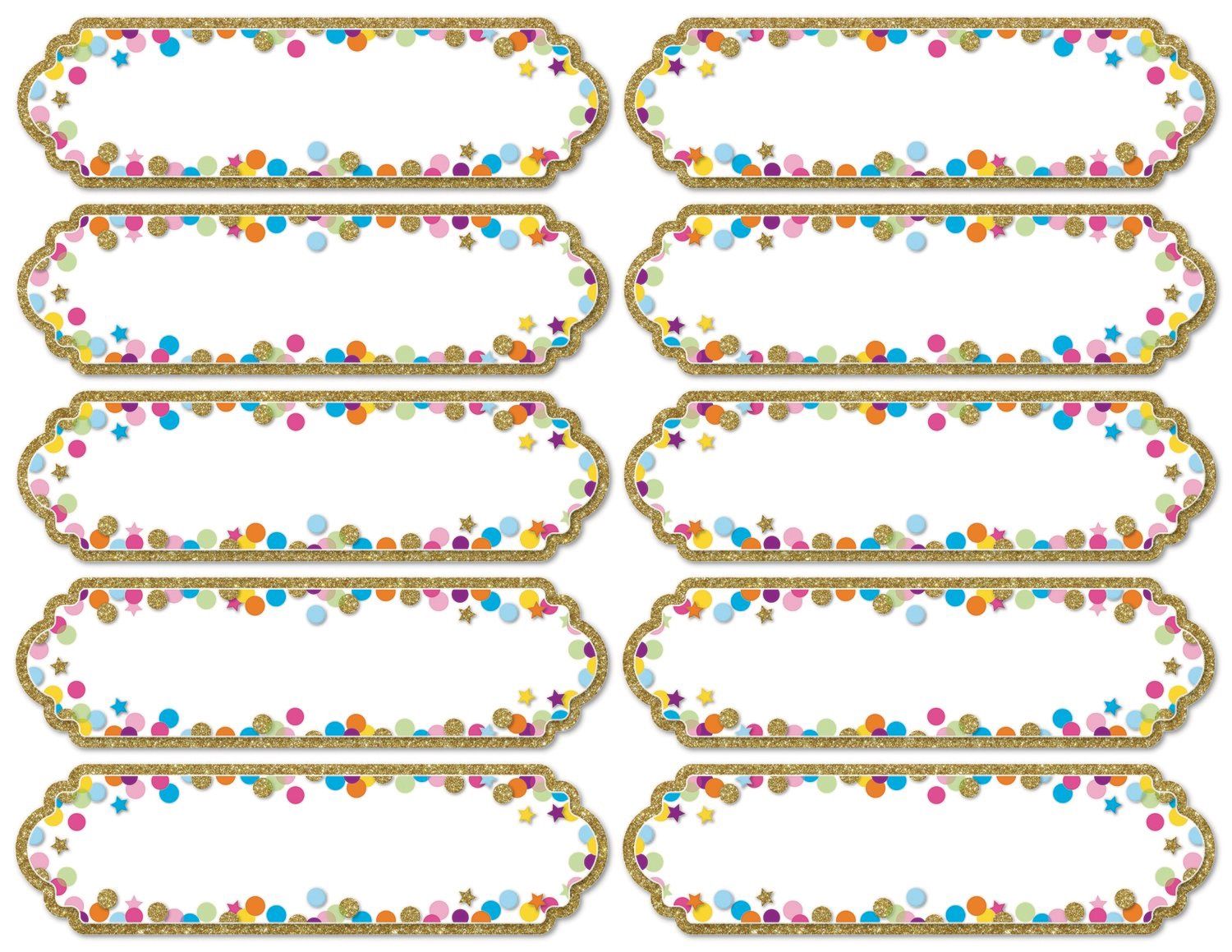 Large Magnetic Confetti Nameplates