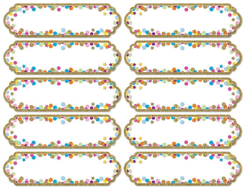 Large Magnetic Confetti Nameplates
