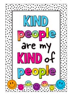 Kind People Are My Kind of People Positive Poster