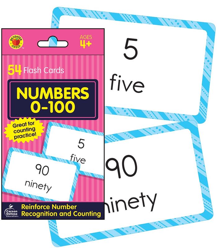 Numbers 0-100 Flash Cards