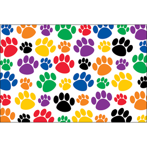 Colorful Paw Prints Post Cards