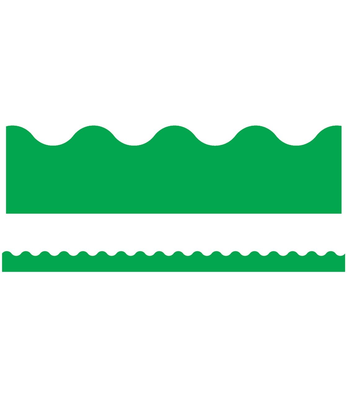 Green Scalloped Border Trim