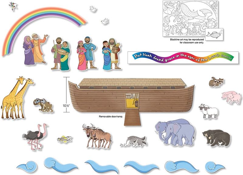 Noah&#39;s Ark Bulletin Board Set