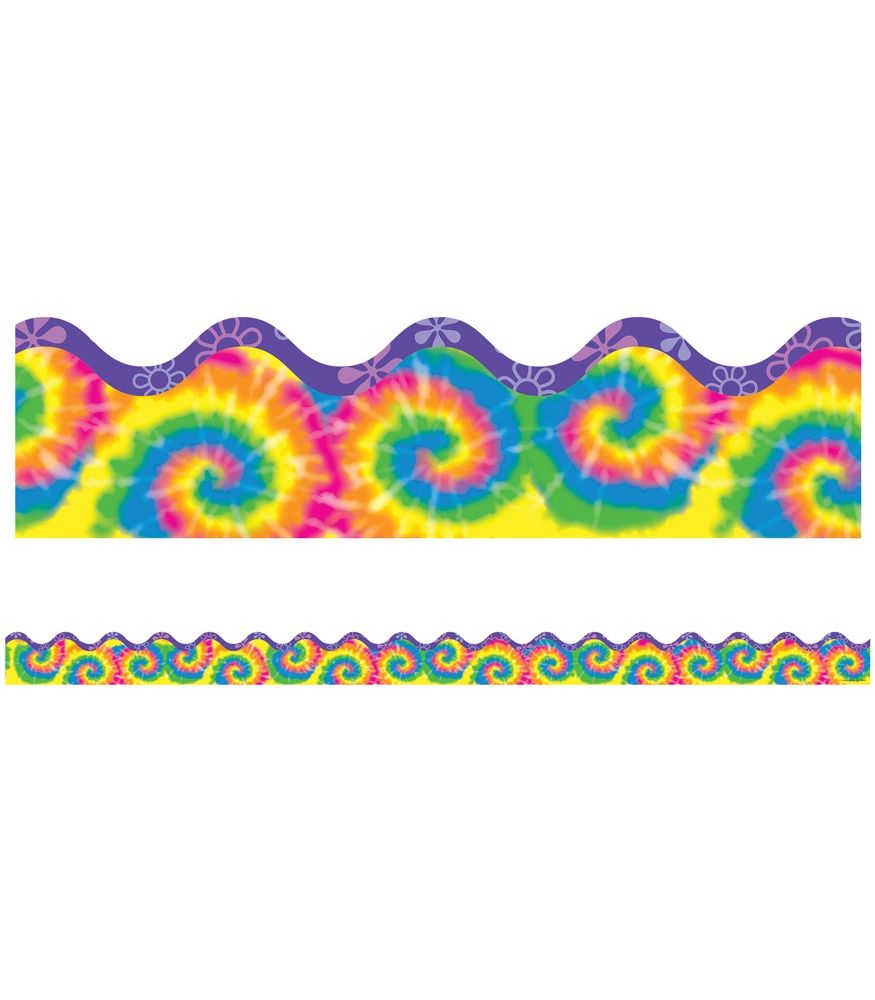 Timeless Tie-Dye Scalloped Border Trim