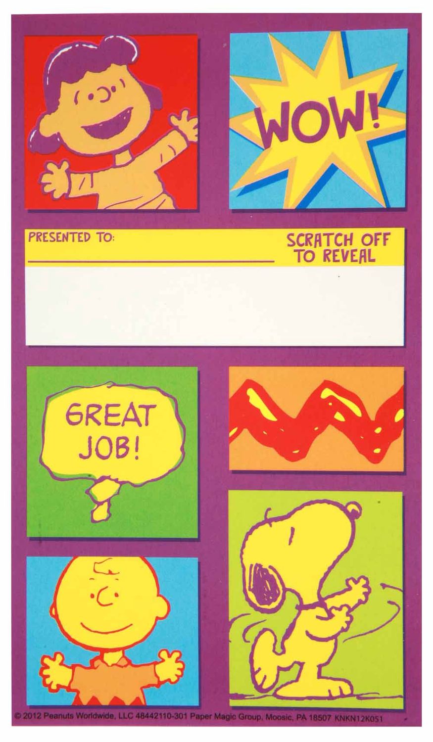 Peanuts Scratch Off Rewards