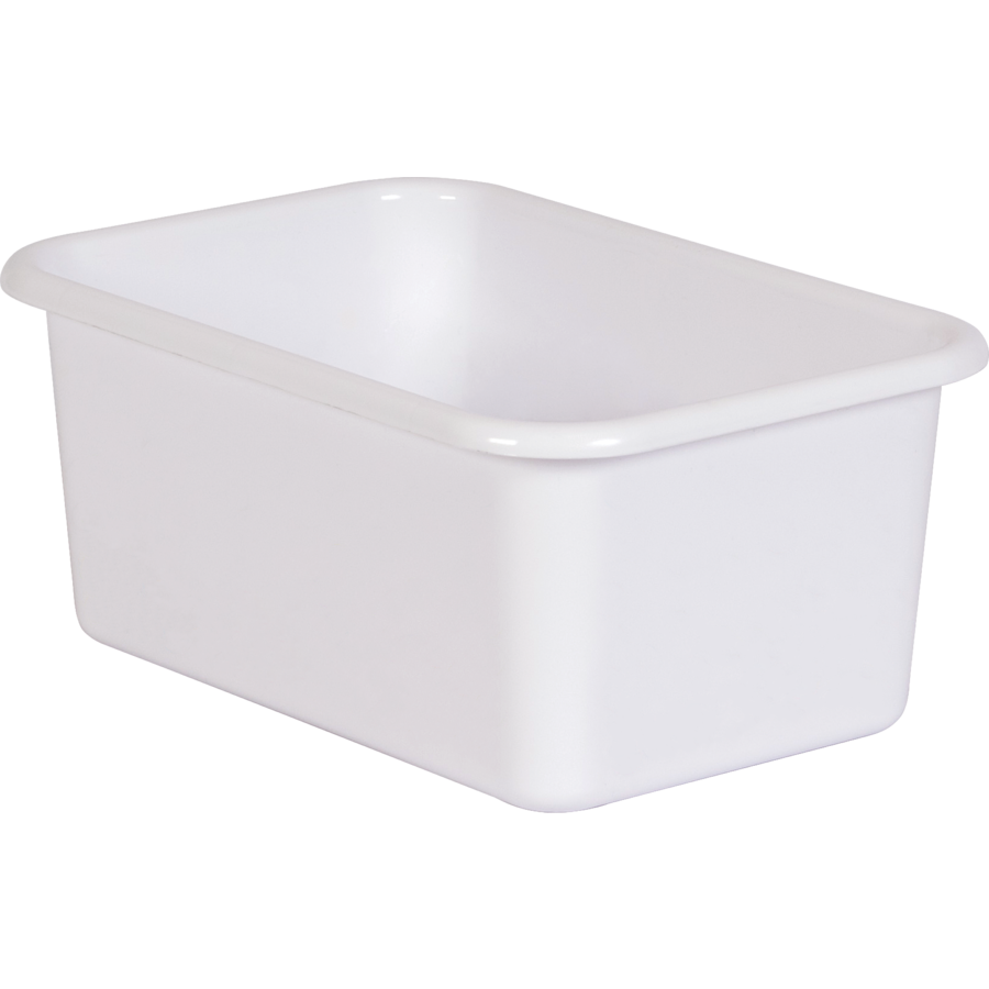White Small Plastic Storage Bin