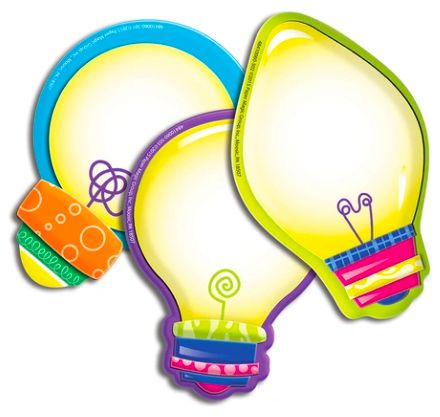 Color My World Light Bulbs Cut Outs