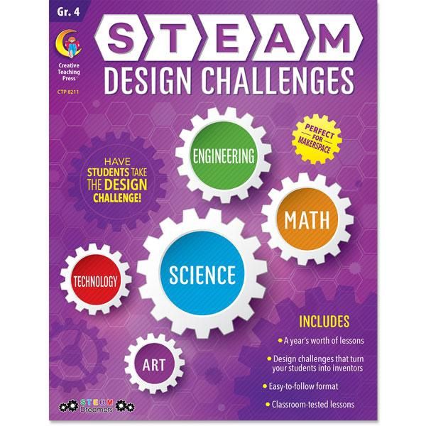8211 STEAM Design Challenges Resource Book, Gr. 4