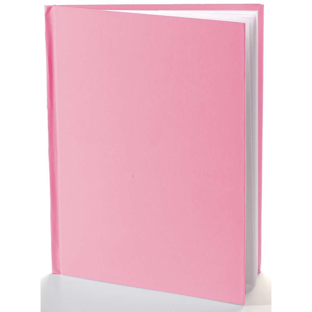 Pink Hardcover 6x8 Blank Book Portrait